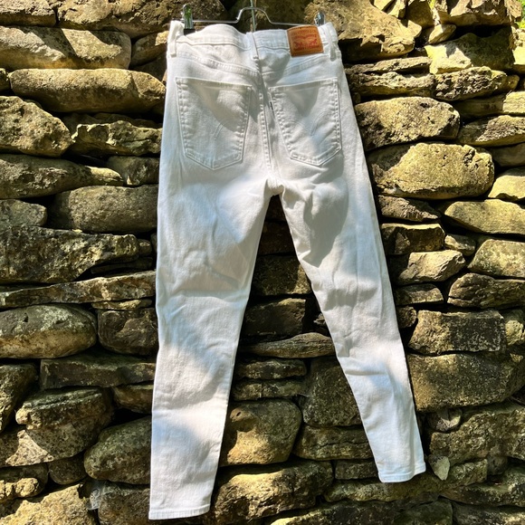 LEVIS white denim - MILE HIGH SUPER SKINNY JEANS - SIZE 29 - High waisted jean - Picture 5 of 7